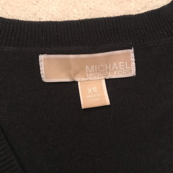 EUC Michael Kors V Neck Sweater Side Zippers XS - Picture 4 of 4